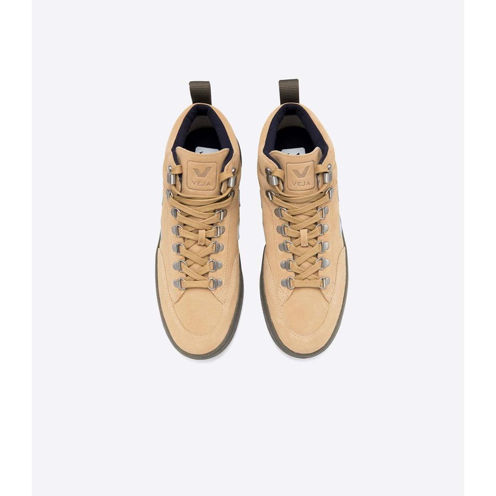 Veja RORAIMA SUEDE Høye Herre Khaki | NO 108OKI